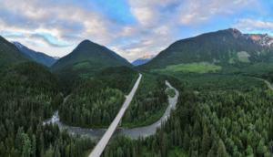 Highway crossing a large river