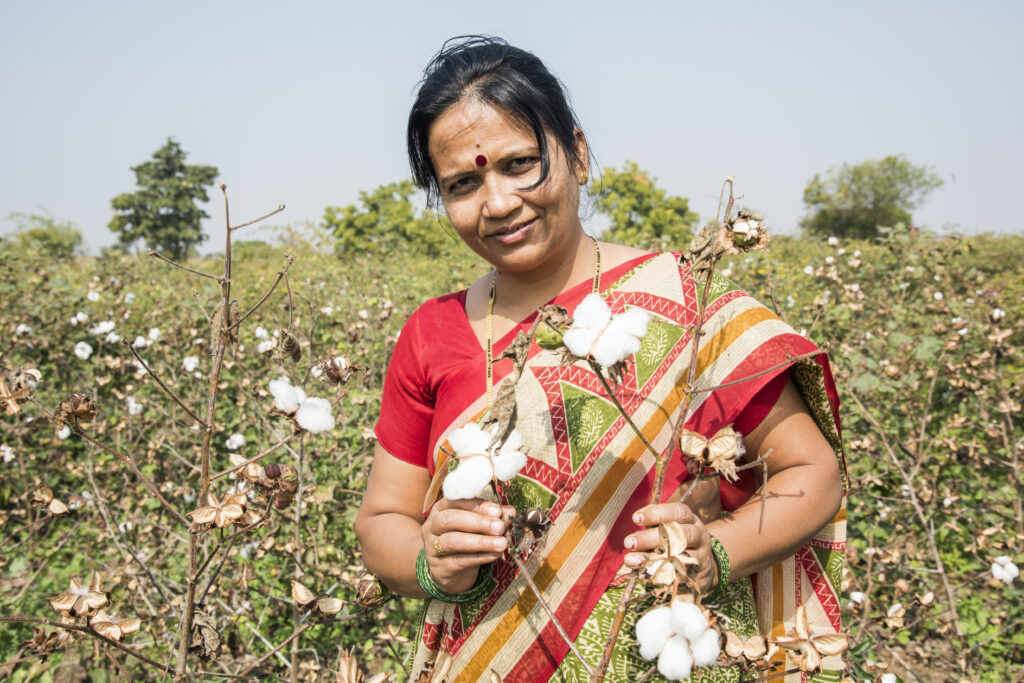 Female Indian Cotton Farmer - Sustainable cotton Farming